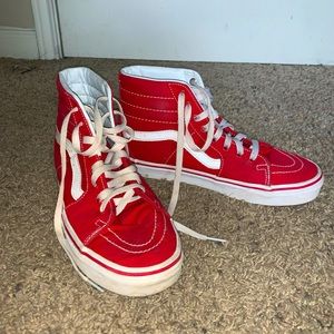 Red high top vans